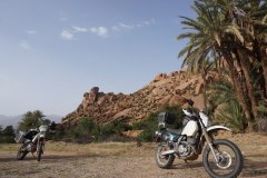 Marokko, Tafraoute, Motorrad